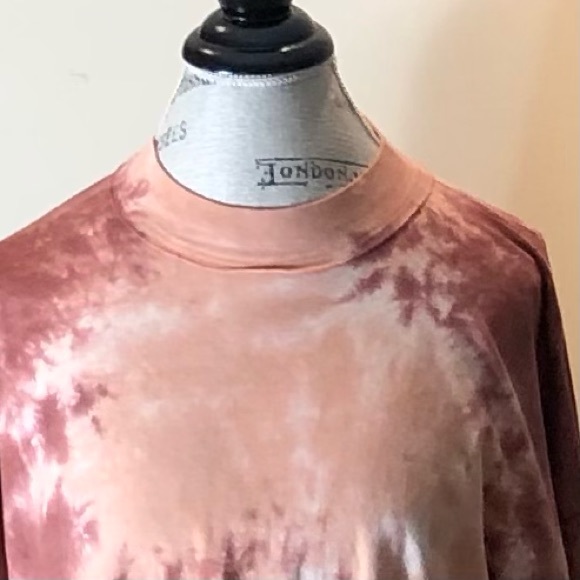 Free People Be Free Cabernet Combo Tie-Dyed Tee S - Picture 4 of 11